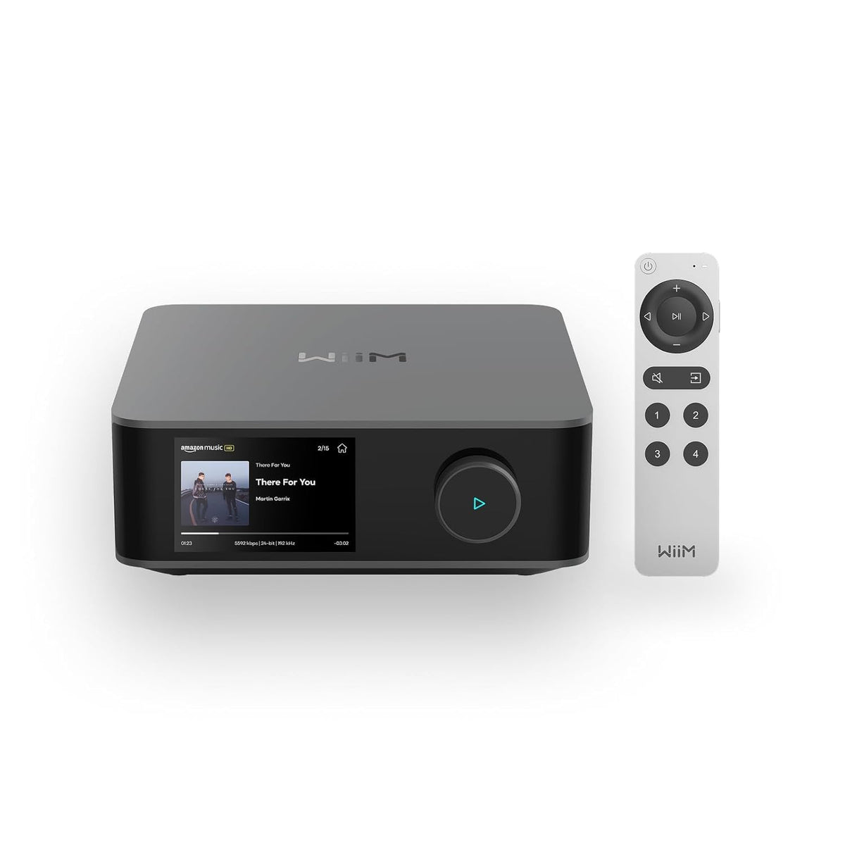 WiiM Amp Ultra Stereo Streaming Amplifier, HDMI ARC & RoomFit, Silver