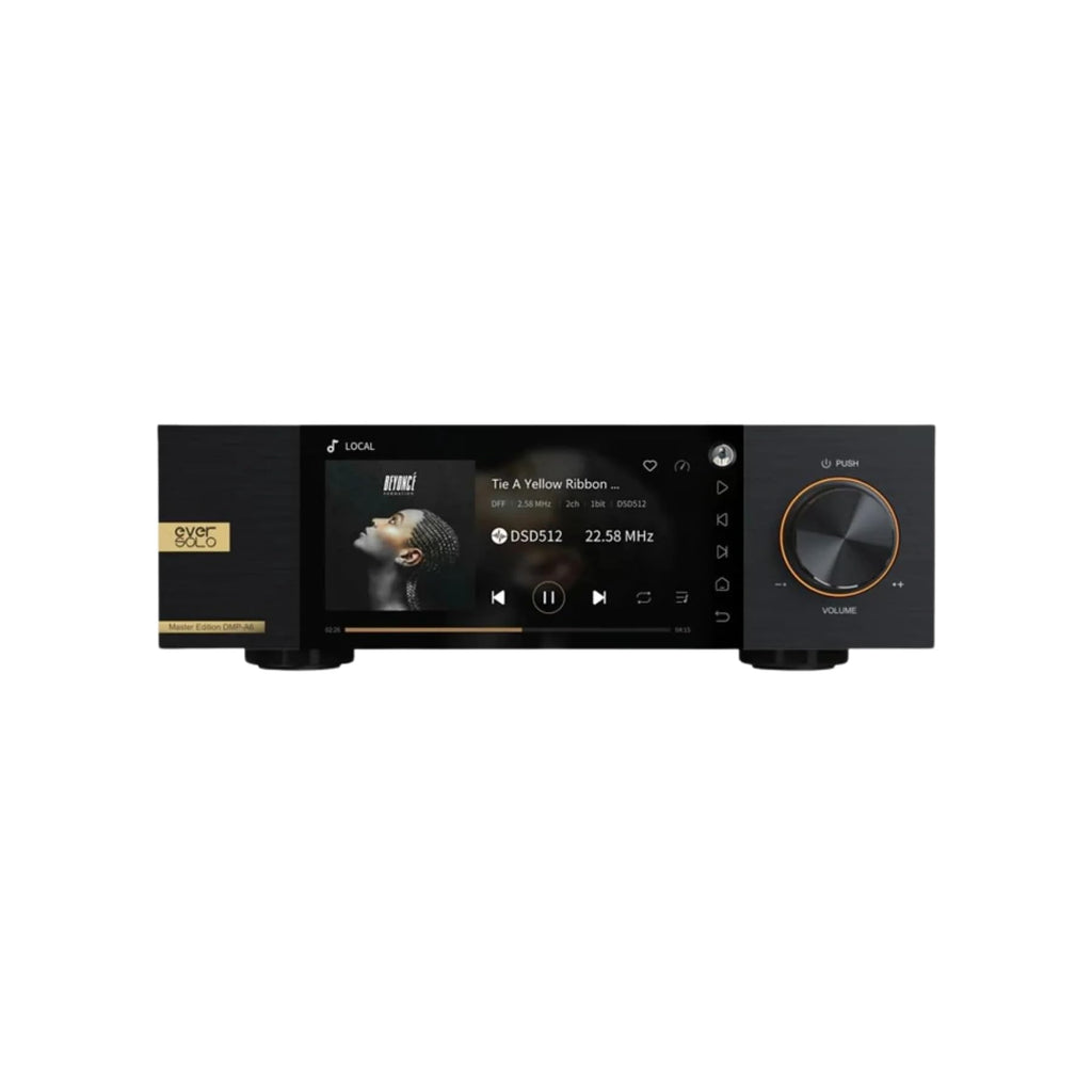 Eversolo Play | Music Streamer with DAC & Amplifier 60W×2ch(8Ω) / 110W×2ch(4Ω) | 5.5" LCD Touchscreen, Support Room Correction & Multi Room System, Stream Qobuz, Tidal&More | Black (Standard Edition)