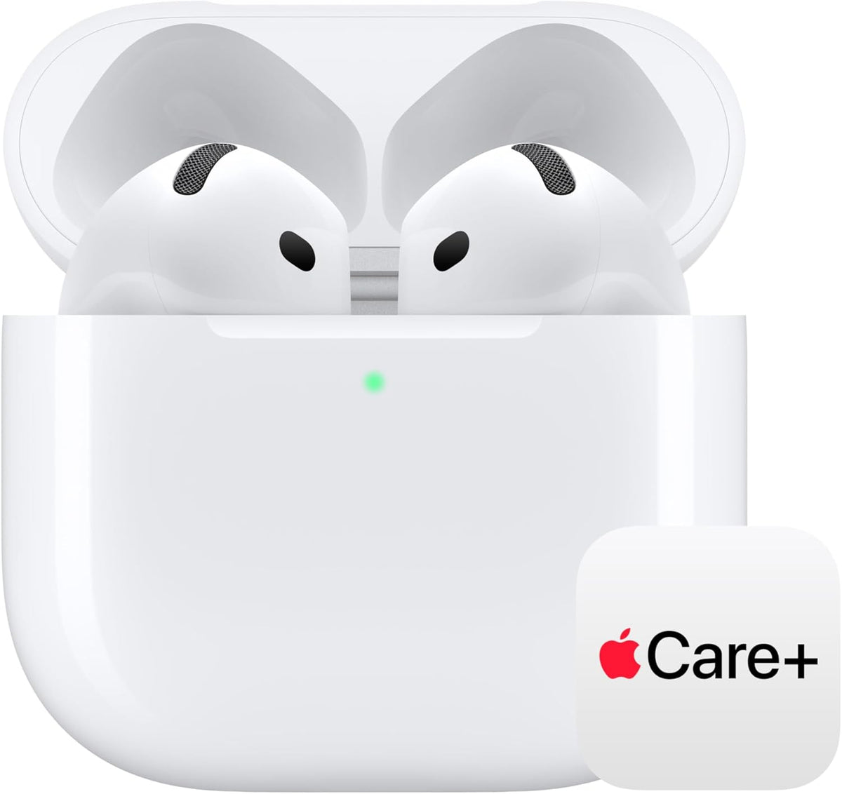 Apple AirPods 4 Wireless Earbuds, Bluetooth Headphones, with Active Noise Cancellation, Adaptive Audio, Transparency Mode, Personalized Spatial Audio, USB-C Charging Case with AppleCare+ (2 Years)