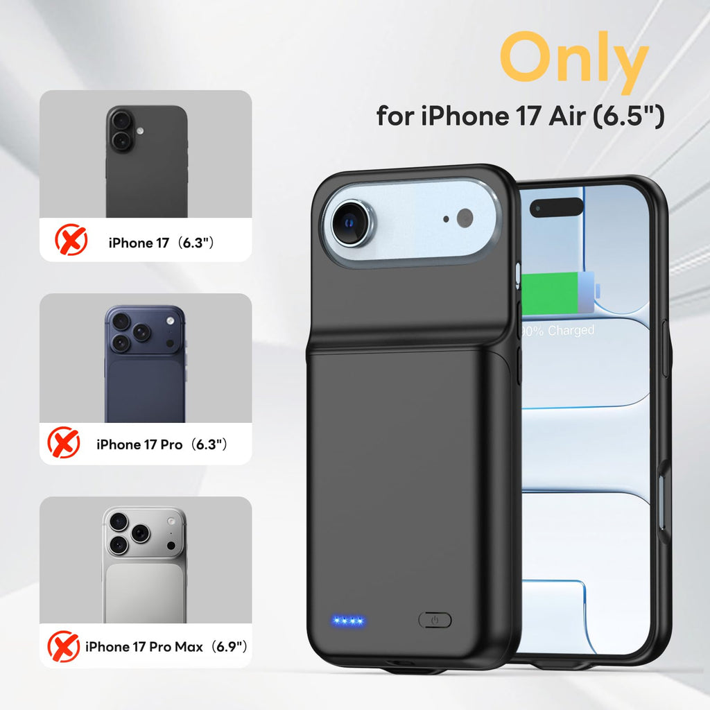 13800mAh Battery Case for iPhone 14 Pro Max/13 Pro Max/12Pro Max/14 Plus (6.7 inch) [2026 Upgraded] High Capacity Extended Charging Case Charger Battery Pack with Tempered Glass Screen Protector