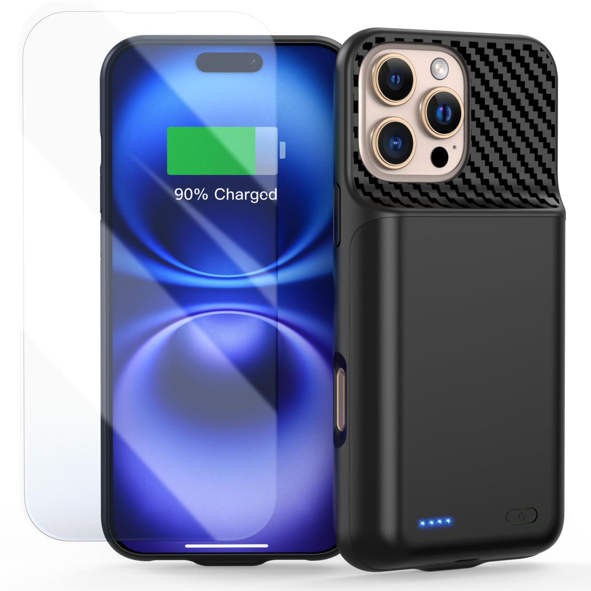 13800mAh Battery Case for iPhone 14 Pro Max/13 Pro Max/12Pro Max/14 Plus (6.7 inch) [2026 Upgraded] High Capacity Extended Charging Case Charger Battery Pack with Tempered Glass Screen Protector