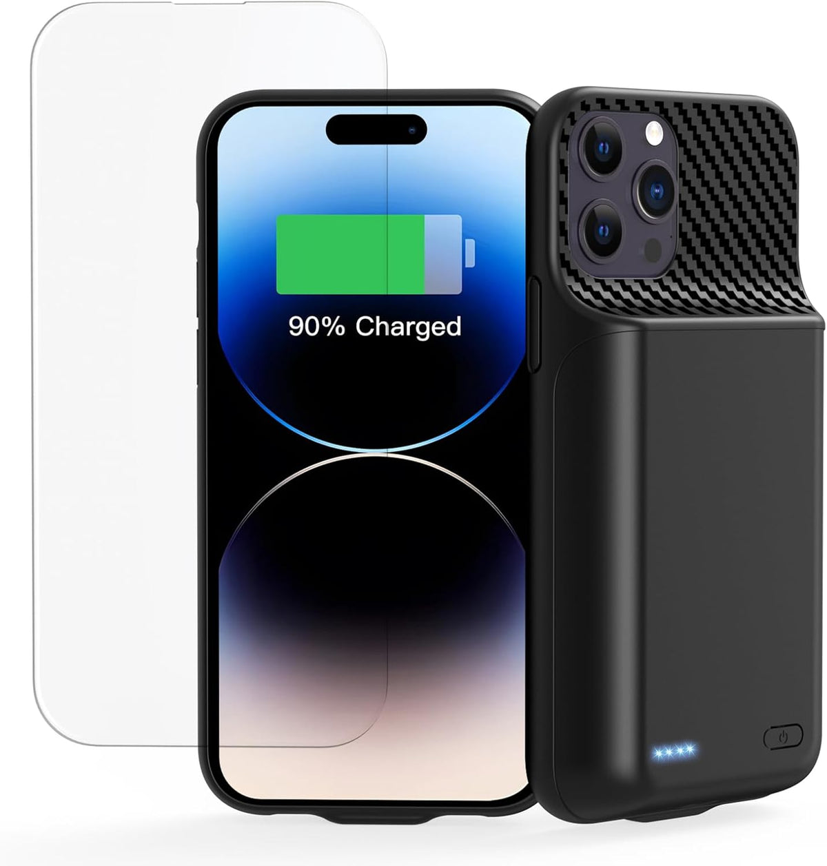13800mAh Battery Case for iPhone 14 Pro Max/13 Pro Max/12Pro Max/14 Plus (6.7 inch) [2026 Upgraded] High Capacity Extended Charging Case Charger Battery Pack with Tempered Glass Screen Protector