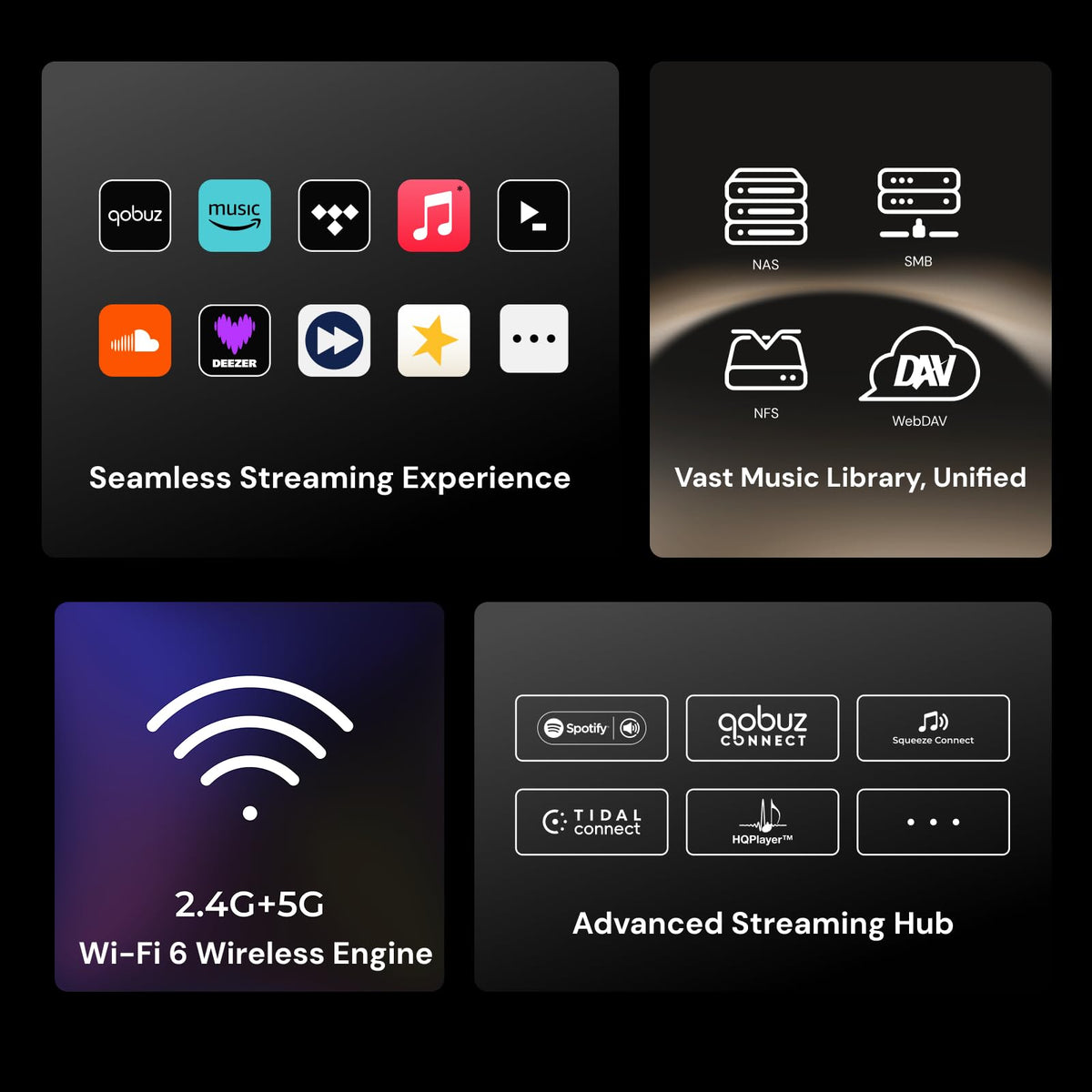 DMP-A8 Master Edition Gen 2 HiFi Music Streamer|DAC|Analog preamp|CD Player|8GB DDR5+64GB eMMC|AK4499EXEQ+AK4191EQ DAC|WiFi 6&SFP Fiber Network|Spotify Connect Lossless|Custom CD-Player|SNR&DNR 129dB