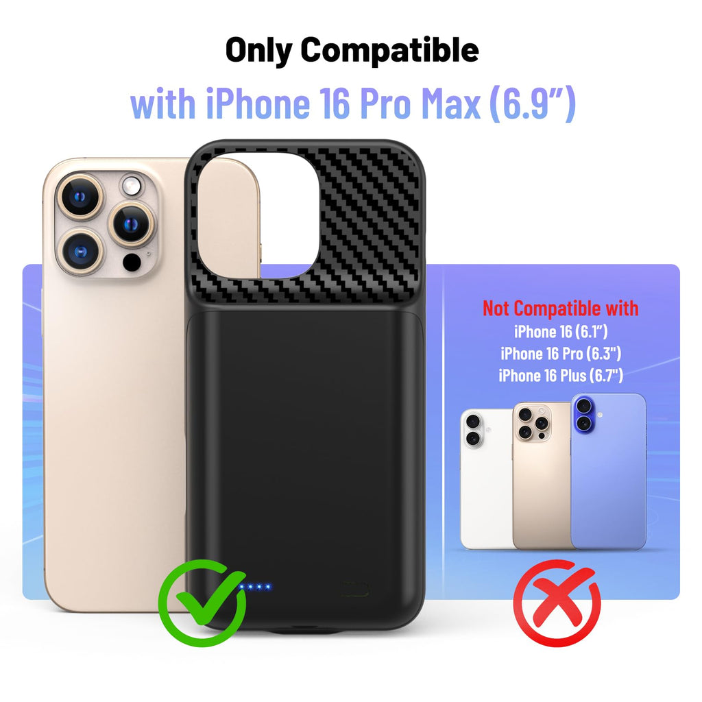 13800mAh Battery Case for iPhone 14 Pro Max/13 Pro Max/12Pro Max/14 Plus (6.7 inch) [2026 Upgraded] High Capacity Extended Charging Case Charger Battery Pack with Tempered Glass Screen Protector