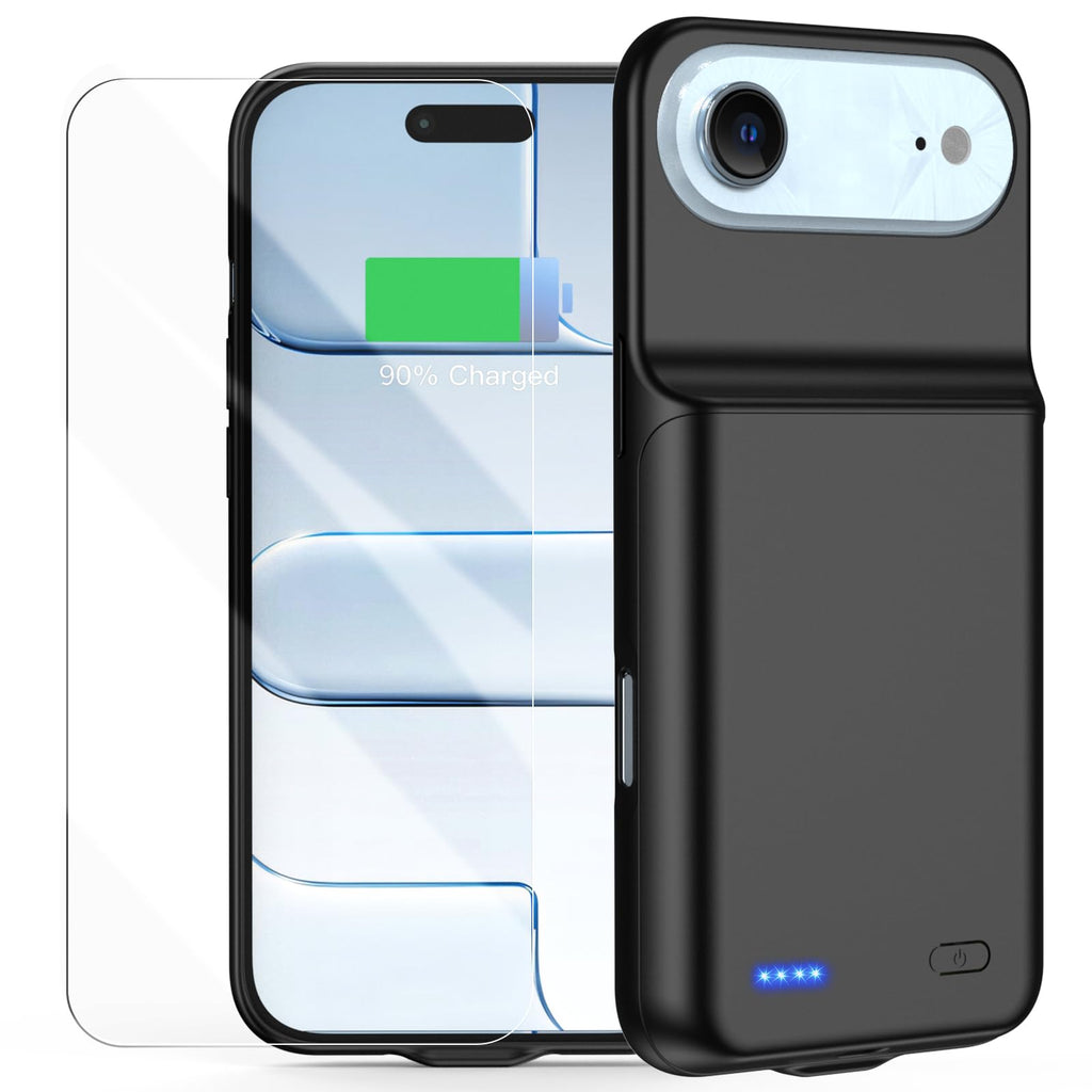 13800mAh Battery Case for iPhone 14 Pro Max/13 Pro Max/12Pro Max/14 Plus (6.7 inch) [2026 Upgraded] High Capacity Extended Charging Case Charger Battery Pack with Tempered Glass Screen Protector
