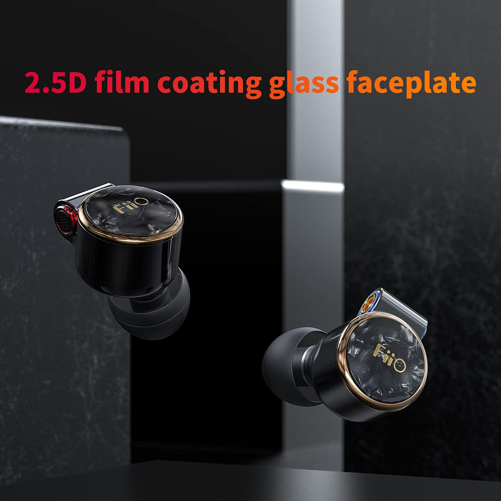 FIIO FD3 PRO Earphones in-Ear Earbuds High Resolution 1DD Deep Bass Detachable MMCX Connector with 2.5/3.5/4.4mm Plugs DLC Black