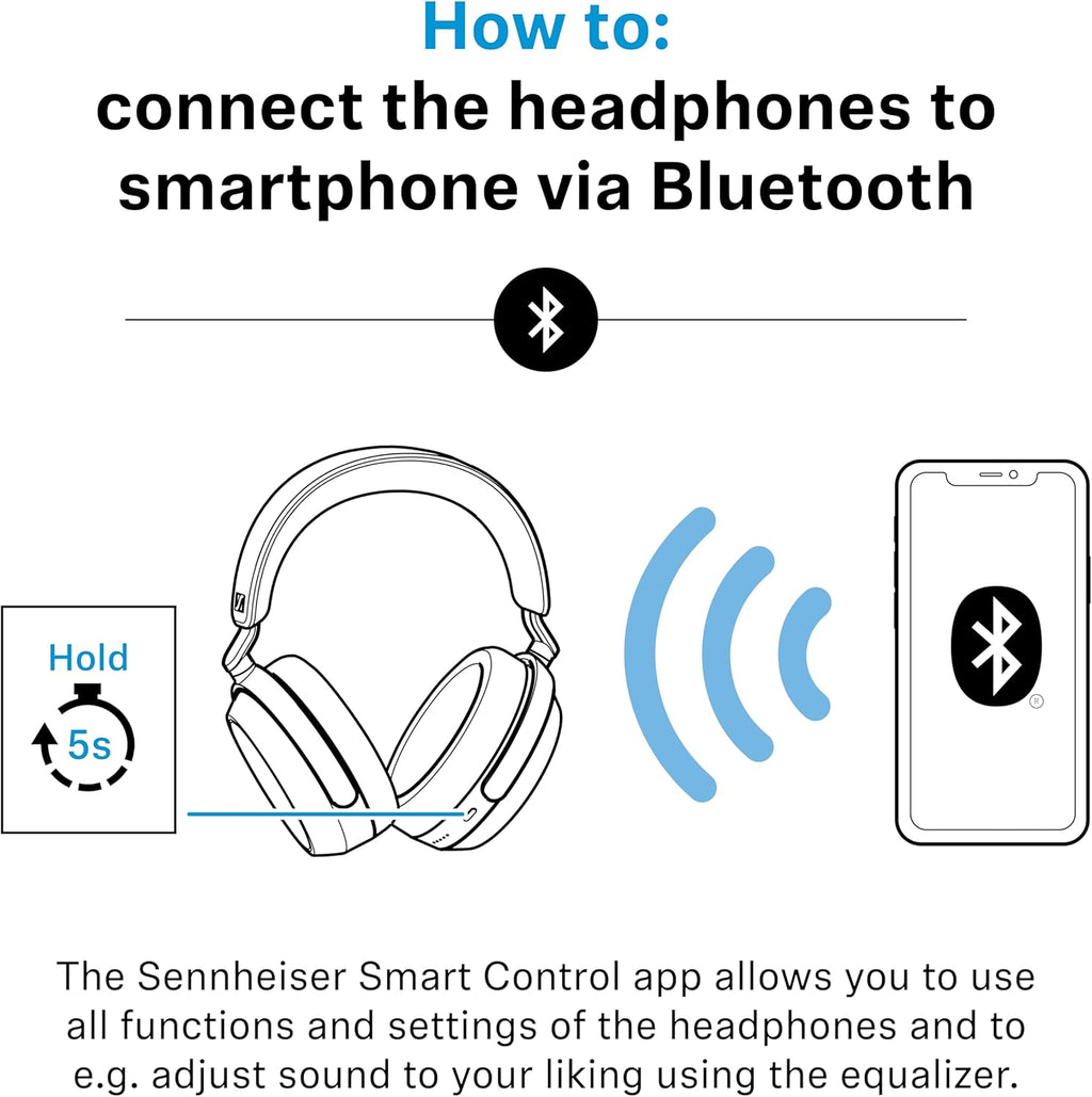 Sennheiser Momentum 4 Wireless Headphones, Bluetooth, ANC, 60h Battery
