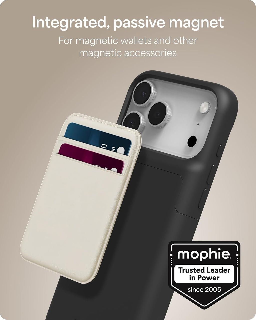 Mophie Juice Pack Battery Case for iPhone 17 Pro Max - Slim Charging Case, Up to 50% Extra Battery Life, High Impact Protection, Magnetic Back for Wallets & Mounts, Sustainable Material, Black