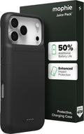 Mophie Juice Pack Battery Case for iPhone 17 Pro Max - Slim Charging Case, Up to 50% Extra Battery Life, High Impact Protection, Magnetic Back for Wallets & Mounts, Sustainable Material, Black