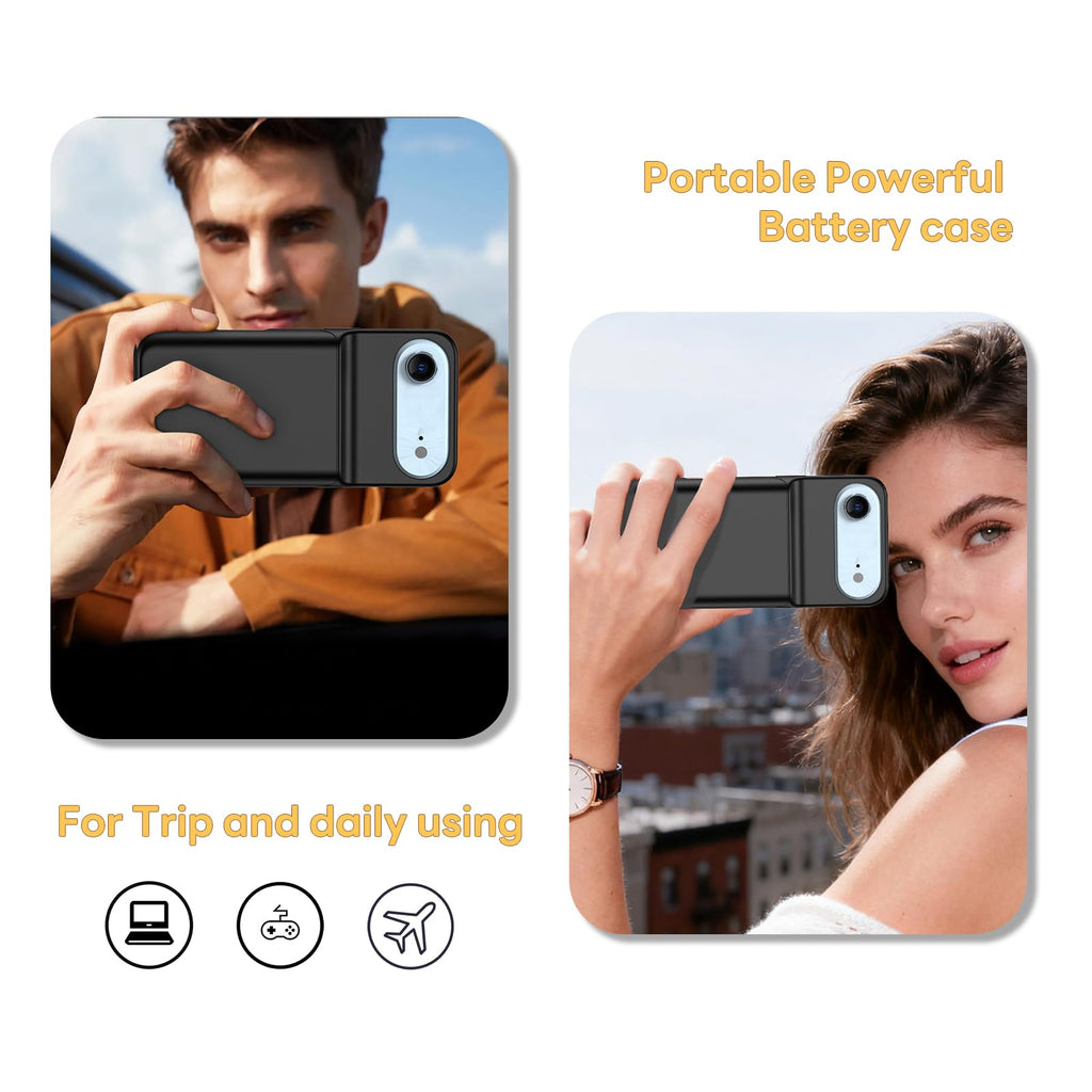 13800mAh Battery Case for iPhone 14 Pro Max/13 Pro Max/12Pro Max/14 Plus (6.7 inch) [2026 Upgraded] High Capacity Extended Charging Case Charger Battery Pack with Tempered Glass Screen Protector