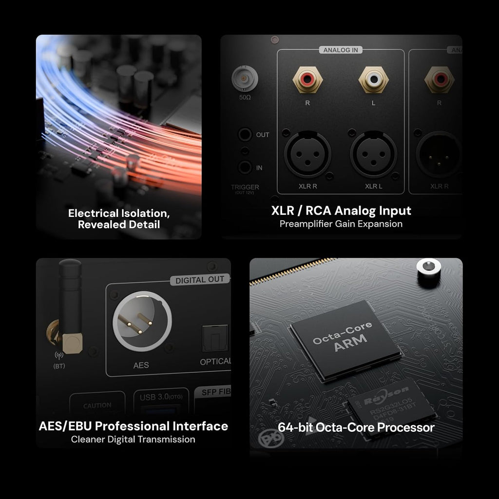DMP-A8 Master Edition Gen 2 HiFi Music Streamer|DAC|Analog preamp|CD Player|8GB DDR5+64GB eMMC|AK4499EXEQ+AK4191EQ DAC|WiFi 6&SFP Fiber Network|Spotify Connect Lossless|Custom CD-Player|SNR&DNR 129dB