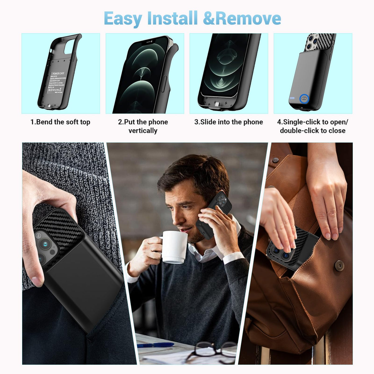 13800mAh Battery Case for iPhone 14 Pro Max/13 Pro Max/12Pro Max/14 Plus (6.7 inch) [2026 Upgraded] High Capacity Extended Charging Case Charger Battery Pack with Tempered Glass Screen Protector