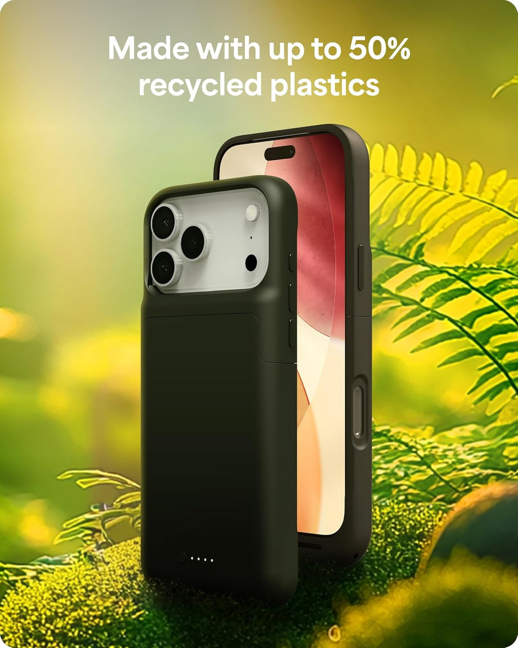 Mophie Juice Pack Battery Case for iPhone 17 Pro Max - Slim Charging Case, Up to 50% Extra Battery Life, High Impact Protection, Magnetic Back for Wallets & Mounts, Sustainable Material, Black