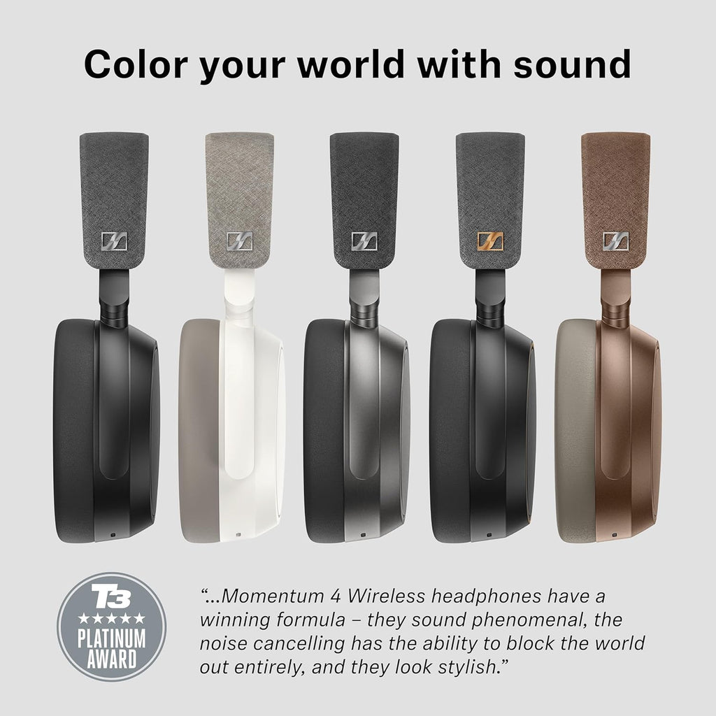 Sennheiser Momentum 4 Wireless Headphones, Bluetooth, ANC, 60h Battery