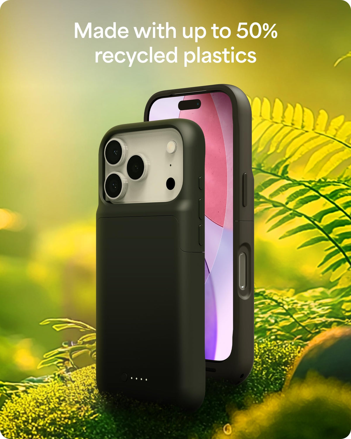 Mophie Juice Pack Battery Case for iPhone 17 Pro Max - Slim Charging Case, Up to 50% Extra Battery Life, High Impact Protection, Magnetic Back for Wallets & Mounts, Sustainable Material, Black